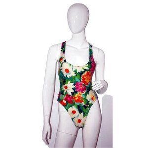 TRULO COLLECTION Bathing Suit  SWIMWEAR 1-Piece FLORAL ( 10 )